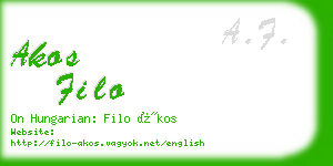 akos filo business card